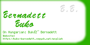 bernadett buko business card